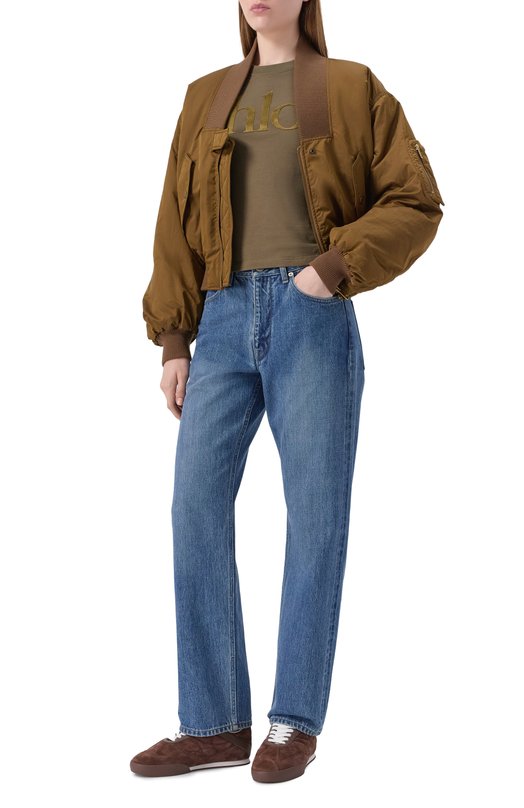 Замшевые кеды Kick Chloé CHC25A07IMS Коричневый  CHC25A07IMS Фото 3