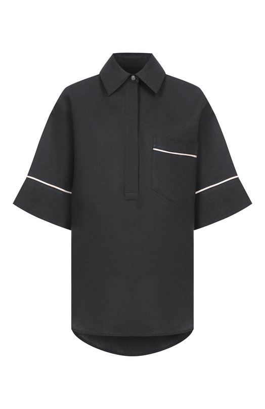 Льняная рубашка Agnona TD1109E/U3049E Чёрный TD1109E/U3049E