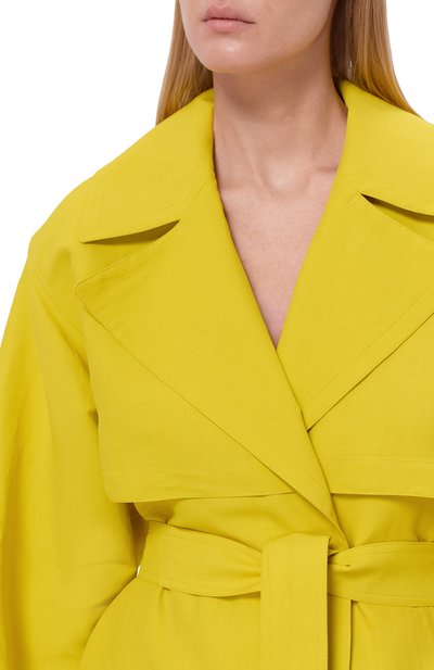 Тренч ALAIA желтого цвета по цене 477500 руб., арт. AA9M1199W144C, фото 5 Тренч ALAIA, арт. AA9M1199W144C, фото 5