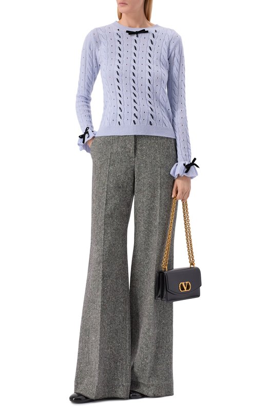 Шерстяные брюки Valentino 7B0RB6S0/9R2 Серый  7B0RB6S0/9R2 Фото 2