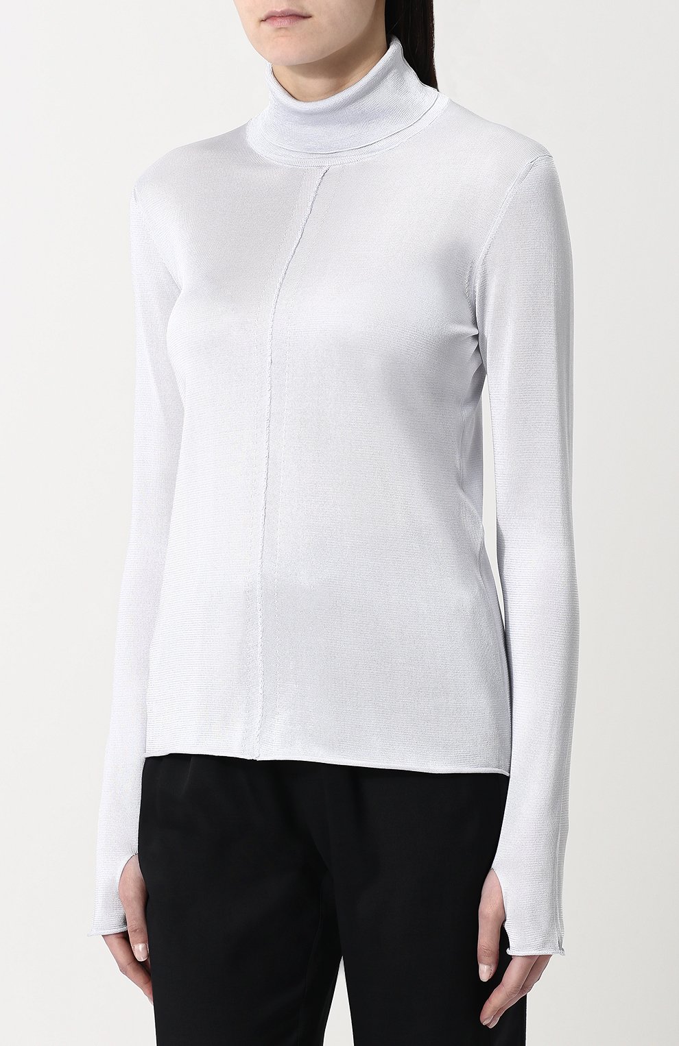 Однотонная шелковая водолазка TOM FORD, арт. MAK762-YAX162, фото 3
