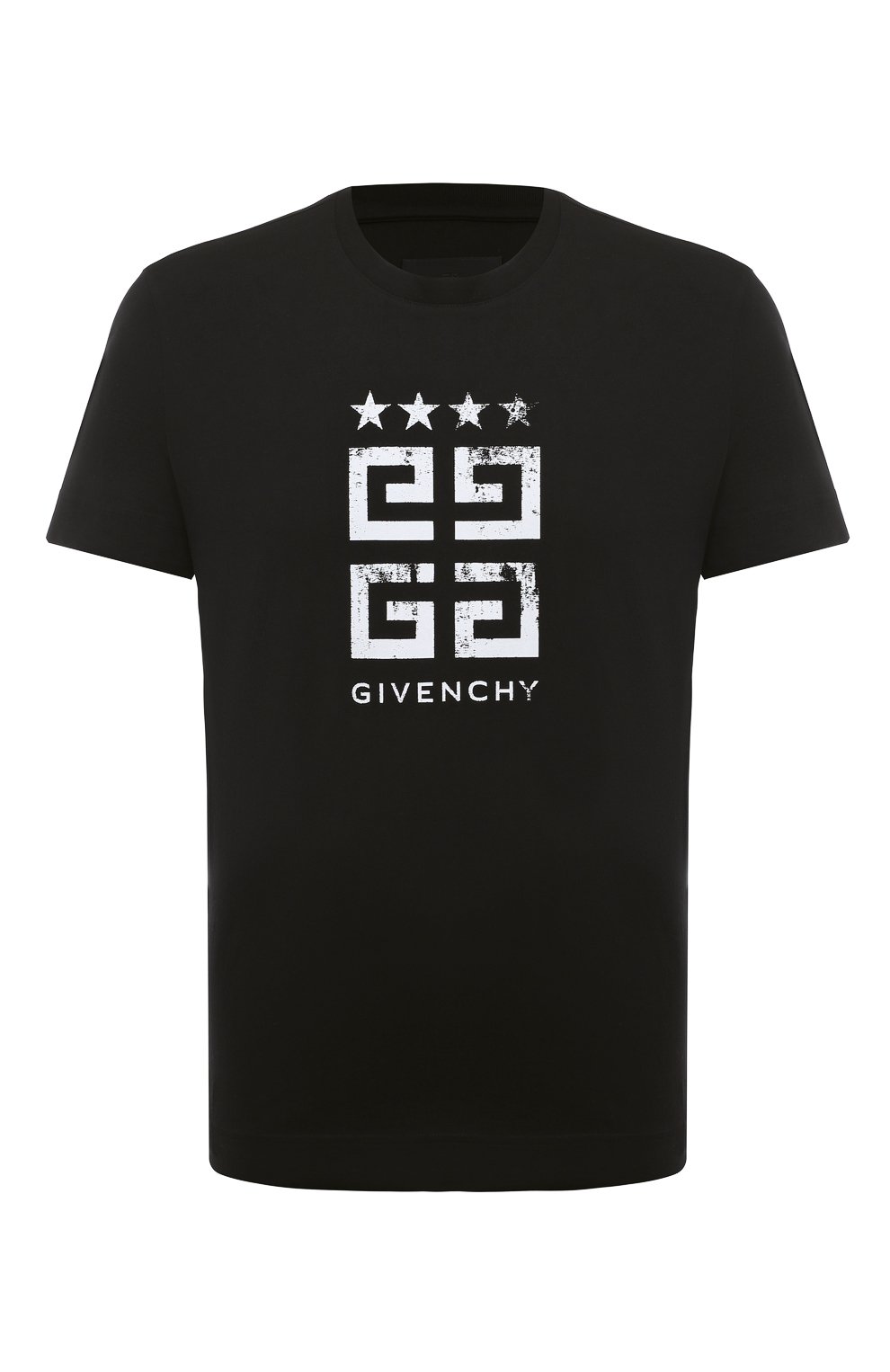 Хлопковая футболка GIVENCHY черного цвета по цене 63400 руб., арт. BM716G3YEL, фото 1 Хлопковая футболка GIVENCHY, арт. BM716G3YEL, фото 1