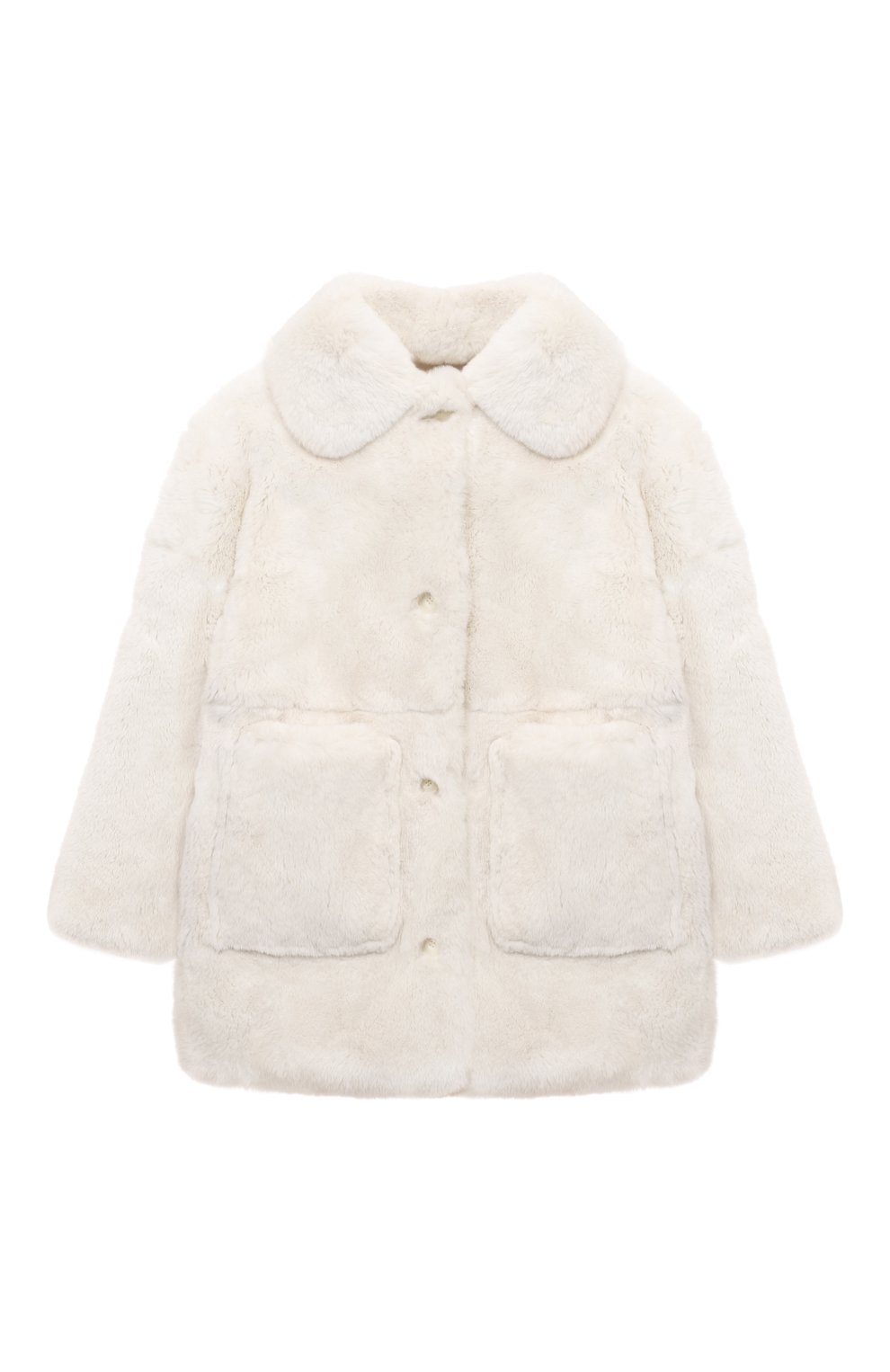 Шуба из кролика YVES SALOMON ENFANT кремового цвета по цене 154000 руб., арт. 20WEM307XXREXX/12-14, фото 1 Шуба из кролика YVES SALOMON ENFANT, арт. 20WEM307XXREXX/12-14, фото 1