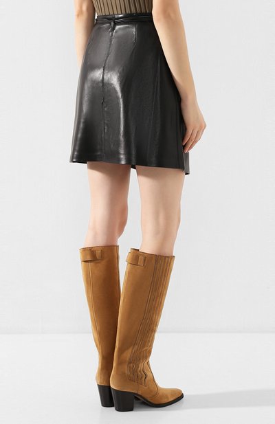 Юбка NANUSHKA черного цвета по цене 42400 руб., арт. SEK0YA_BLACK_VEGAN LEATHER, фото 4 Юбка NANUSHKA, арт. SEK0YA_BLACK_VEGAN LEATHER, фото 4