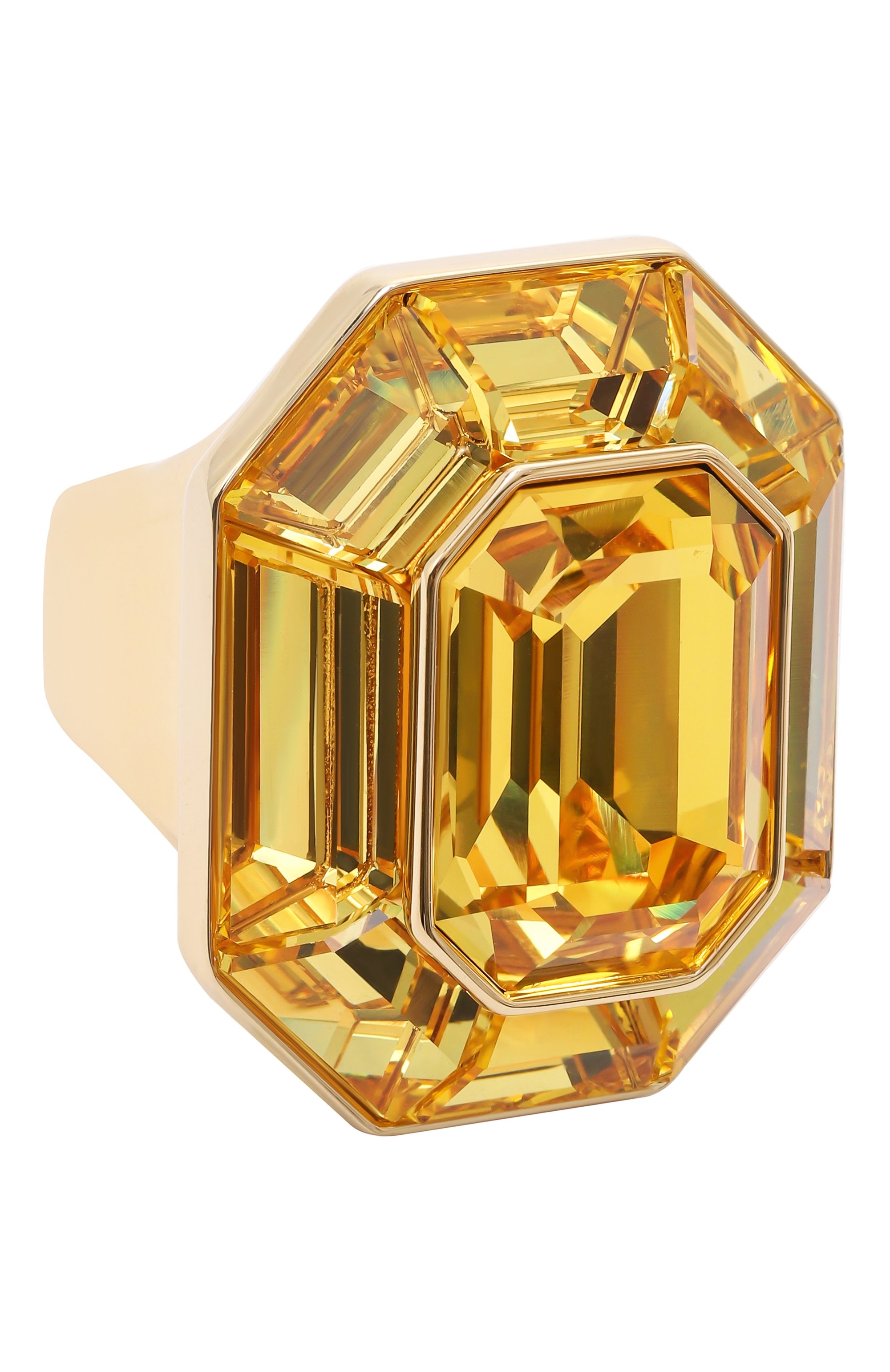 Кольцо lucent SWAROVSKI желтого цвета по цене 34000 руб., арт. 5708782, фото 1 Кольцо lucent SWAROVSKI, арт. 5708782, фото 1