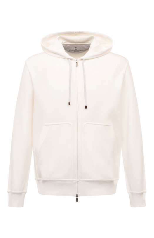 Хлопковая толстовка Brunello Cucinelli M0T35B2146 Белый M0T35B2146