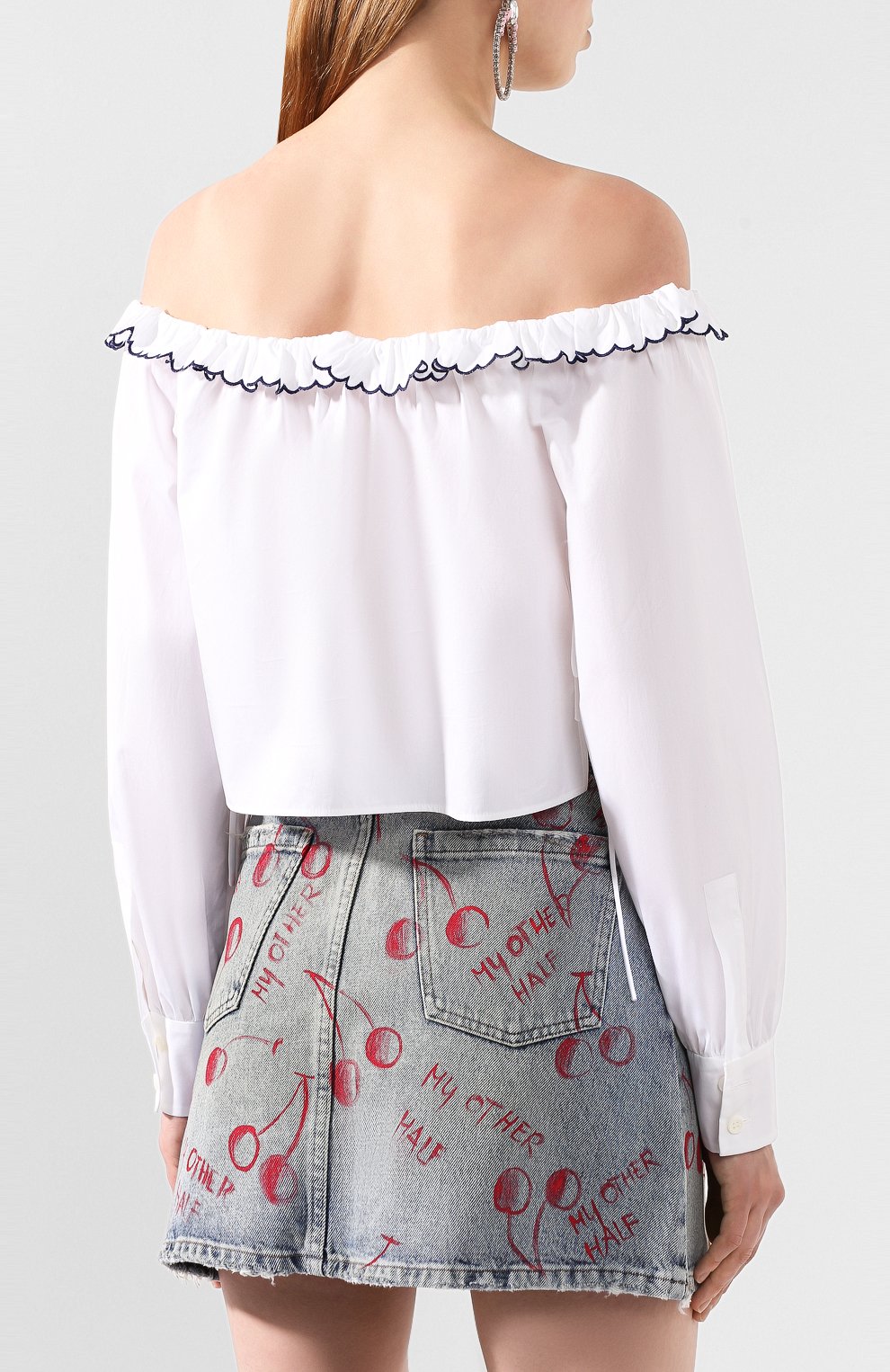 Хлопковый топ MIU MIU, арт. MT1512-SY2-F0009, фото 4