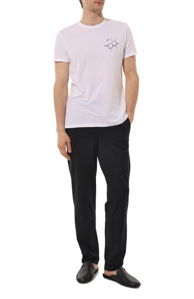 Домашние кожаные туфли HOMERS AT HOME темно-синего цвета по цене 23650 руб., арт. 16097/NAPPA, фото 2 Домашние кожаные туфли HOMERS AT HOME, арт. 16097/NAPPA, фото 2