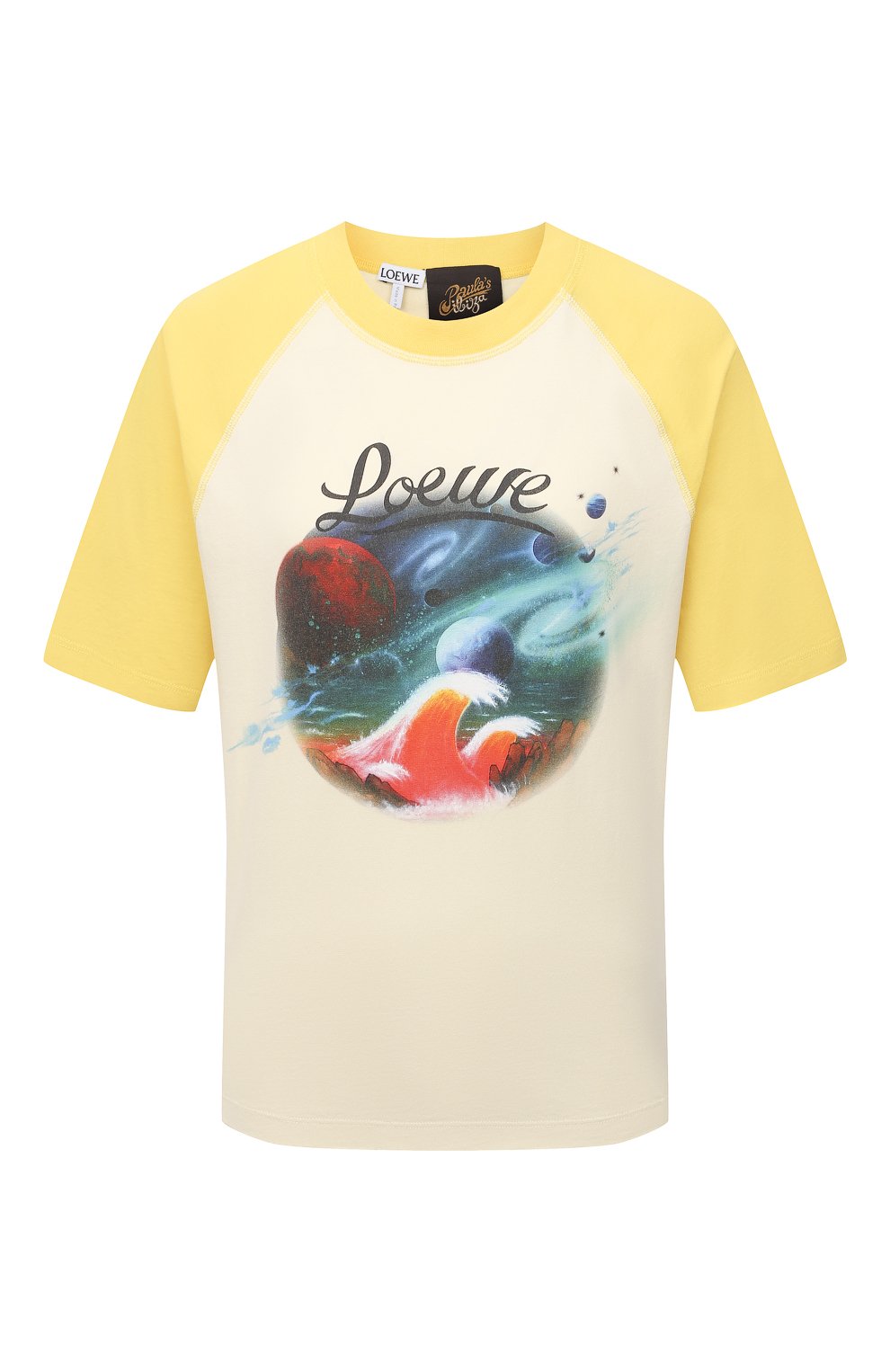 Хлопковая футболка loewe x paula's ibiza LOEWE желтого цвета по цене 34900 руб., арт. S616Y22X14, фото 1 Хлопковая футболка loewe x paula's ibiza LOEWE, арт. S616Y22X14, фото 1