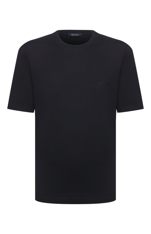 Хлопковая футболка Kiton UMM0745 Чёрный UMM0745