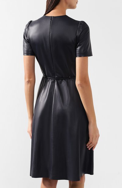 Кожаное платье с поясом RALPH LAUREN синего цвета по цене 441000 руб., арт. 290740160, фото 4 Кожаное платье с поясом RALPH LAUREN, арт. 290740160, фото 4
