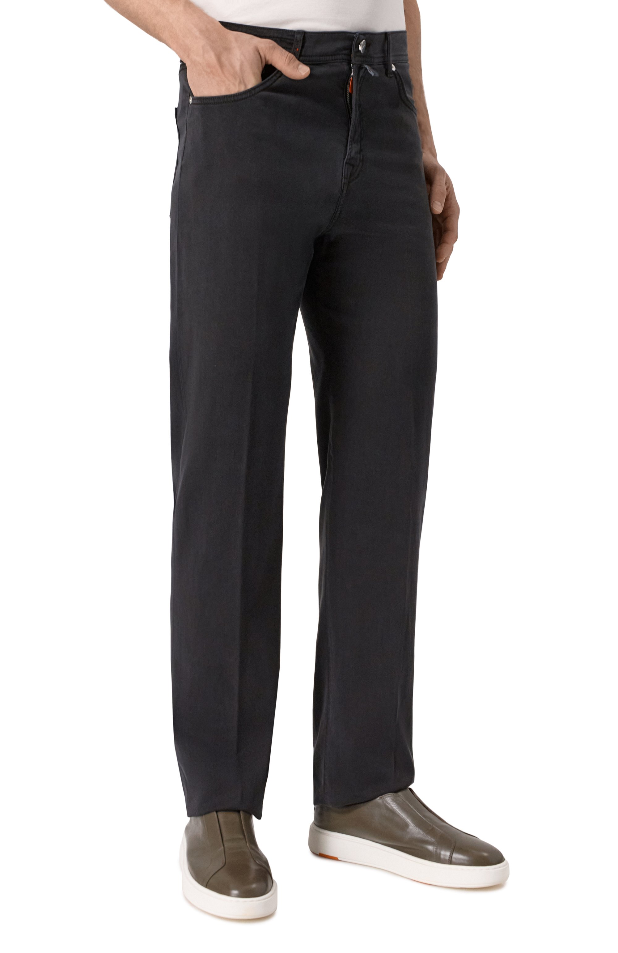 Брюки из лиоцелла KITON черного цвета по цене 112000 руб., арт. UPNJS1K0606F18, фото 3 Брюки из лиоцелла KITON, арт. UPNJS1K0606F18, фото 3