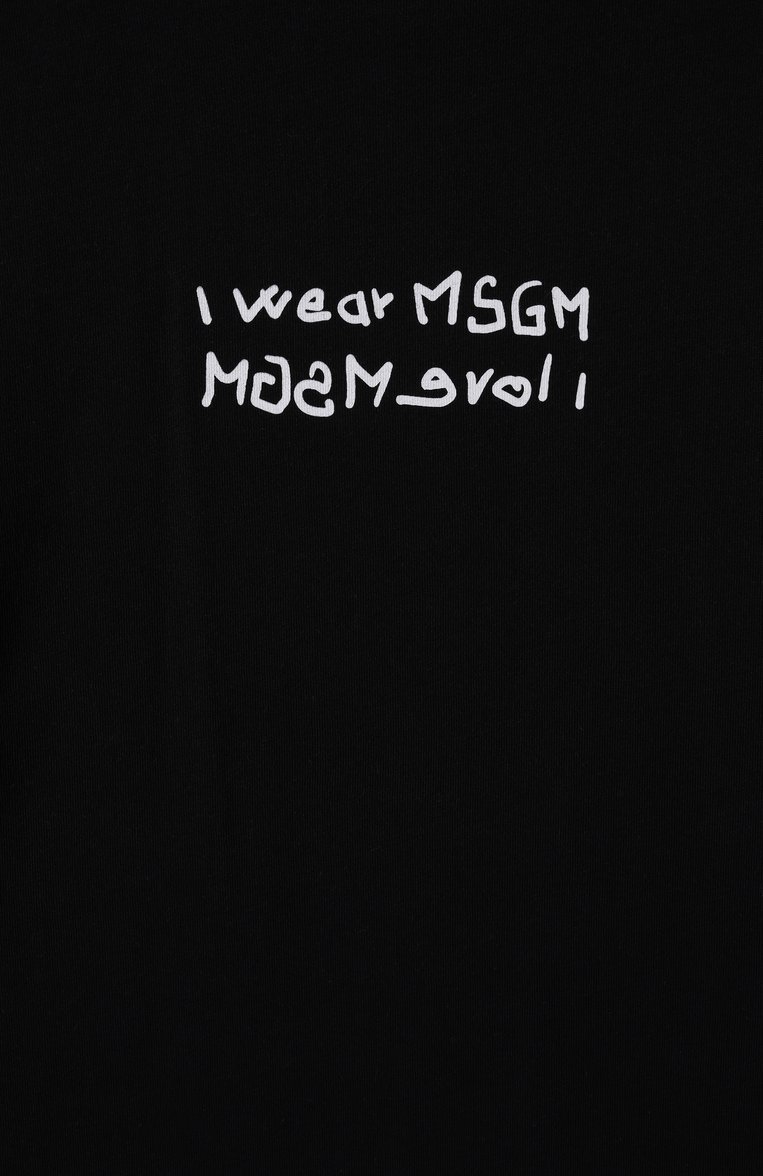 Хлопковая футболка MSGM KIDS, арт. S5MSJBTH045, фото 1