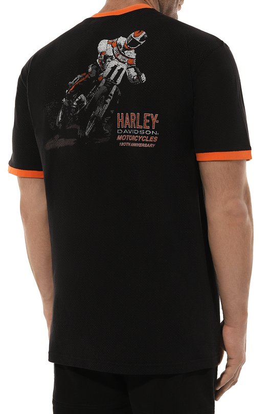 Хлопковая футболка 120th Anniversary Harley-Davidson 96834-23VM Чёрный  96834-23VM Фото 4