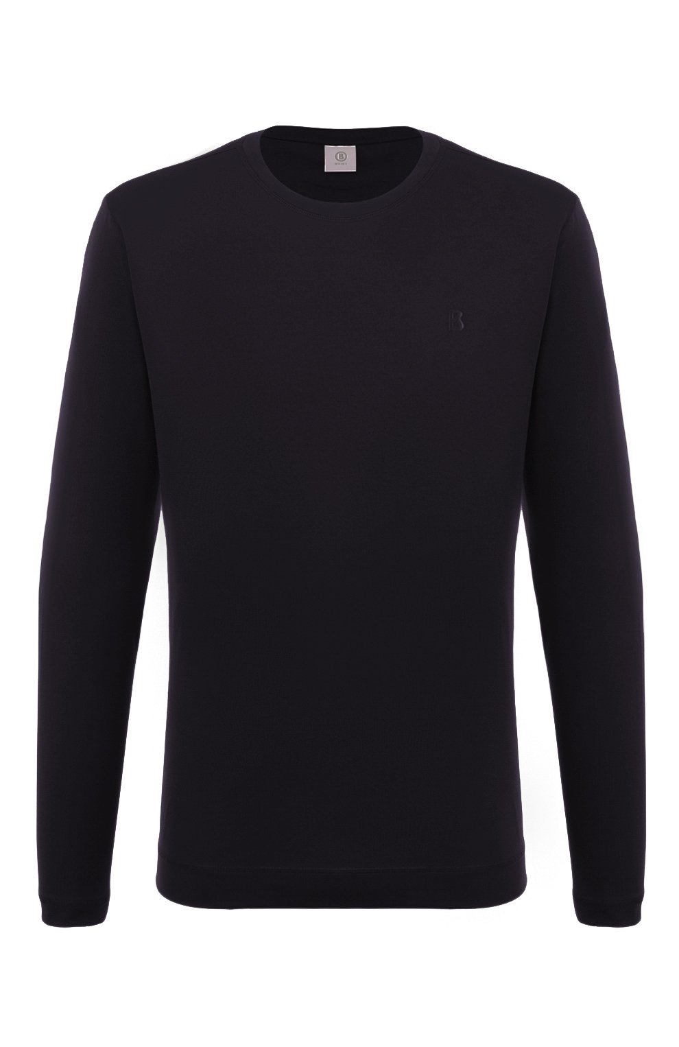 Хлопковый лонгслив BOGNER темно-синего цвета по цене 20100 руб., арт. 58299178, фото 1 Хлопковый лонгслив BOGNER, арт. 58299178, фото 1