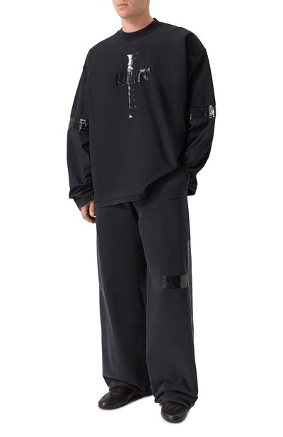 Мужская хлопковый лонгслив VETEMENTS, арт. ME76LS144B/1200 LIGHT JERSEY