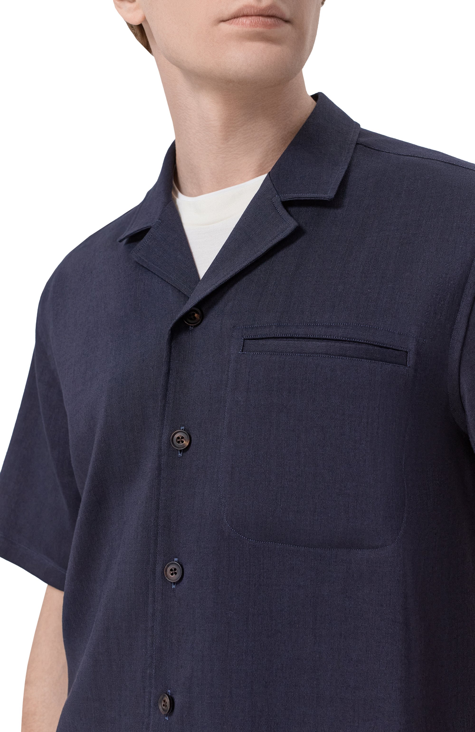 Рубашка изо льна и шерсти CORNELIANI, арт. 27I201/2718468, фото 5