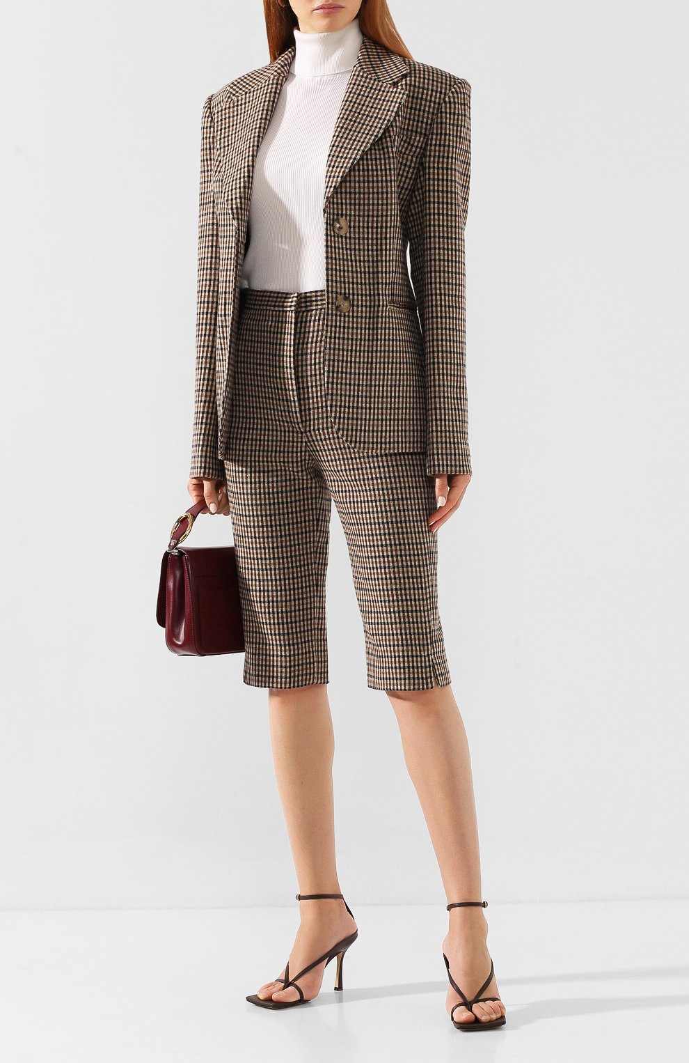 Шерстяные шорты KHAITE, арт. 3036508/RUBY, фото 2