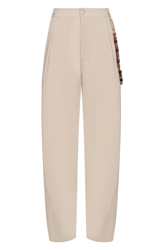 Хлопковые брюки Darkpark WTR36 FAC134/PHEBE-LIGHT C0TT0N P0PELINE WIDE-LEG Бежевый WTR36 FAC134/PHEBE-LIGHT C0TT0N P0PELINE WIDE-LEG