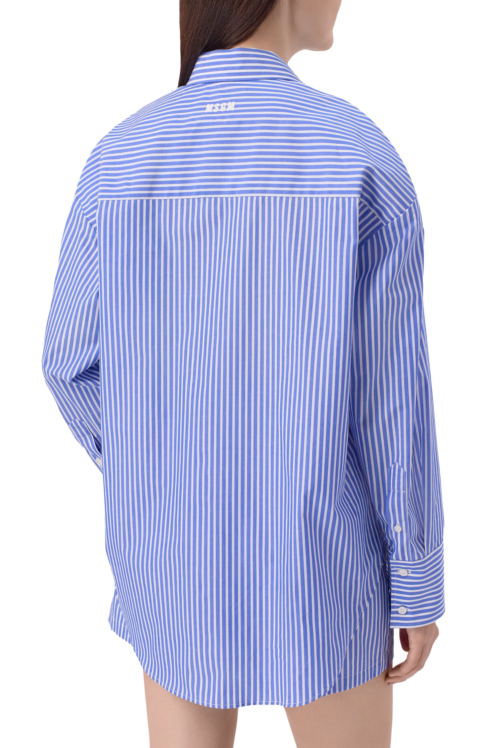 Хлопковая рубашка MSGM, арт. 4041MDE18X/267129, фото 4