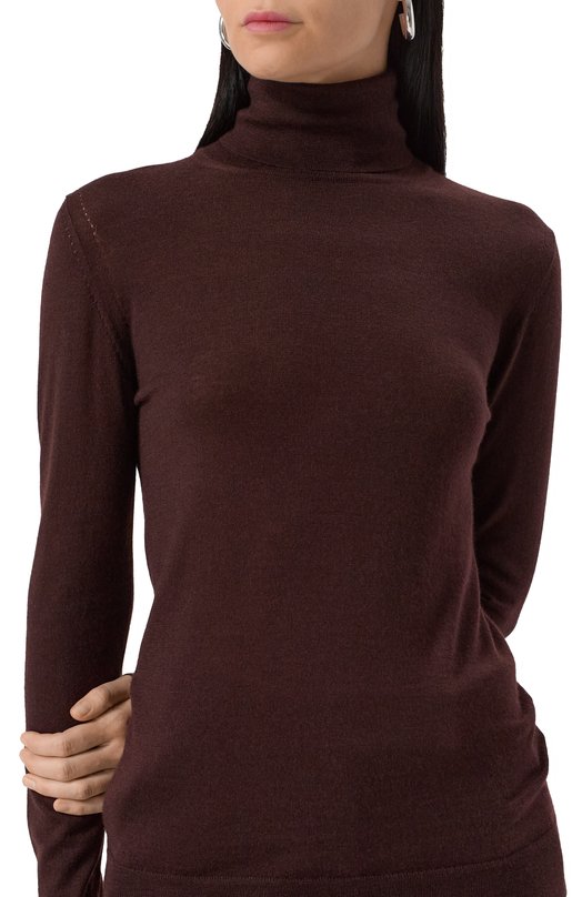 Водолазка из кашемира и шелка MVST WF61-712MU Коричневый  WF61-712MU Фото 5