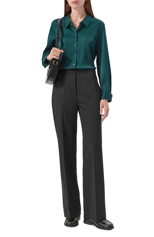 Атласная рубашка HUGO 50548421 Зелёный  50548421 Фото 2