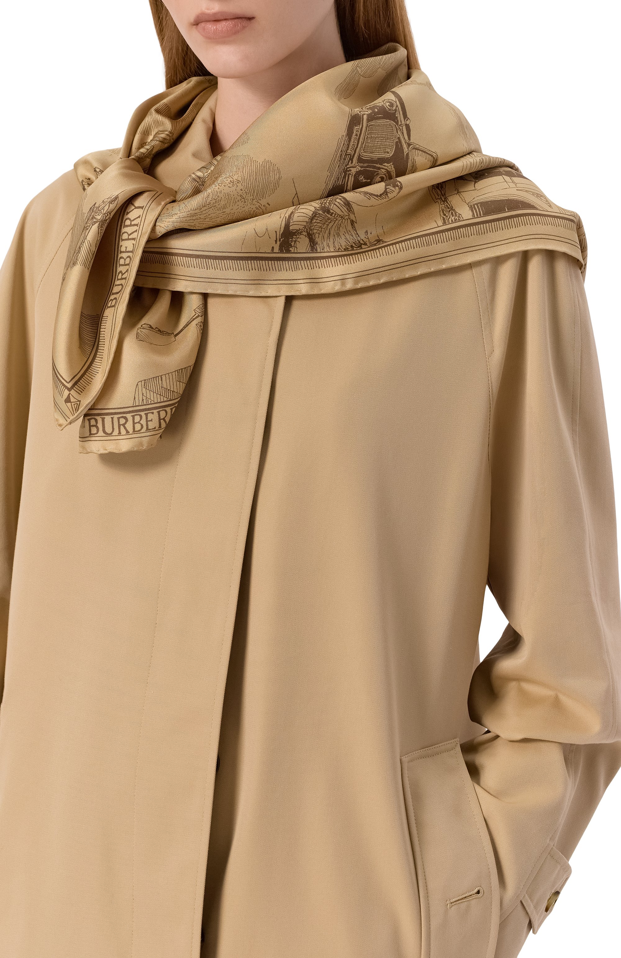 Шелковый платок BURBERRY, арт. 8112984, фото 2