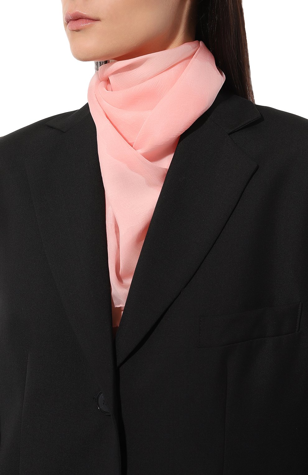 Шелковый платок GIORGIO ARMANI светло-розового цвета по цене 78650 руб., арт. 795215/4R134, фото 2 Шелковый платок GIORGIO ARMANI, арт. 795215/4R134, фото 2