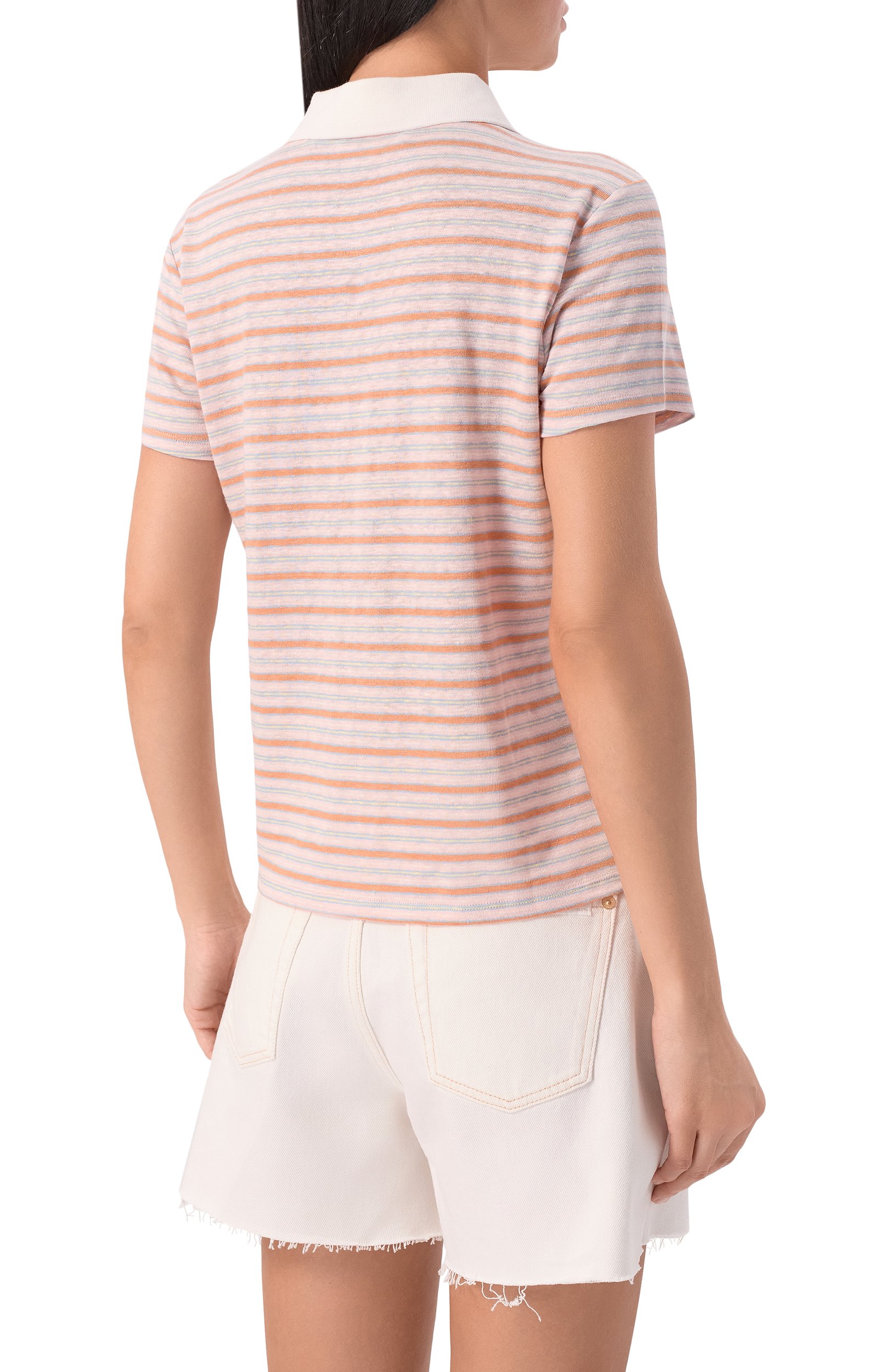 Льняное поло FRAME DENIM, арт. WE26JKT016/THE STRIPED S/S P0L0, фото 4