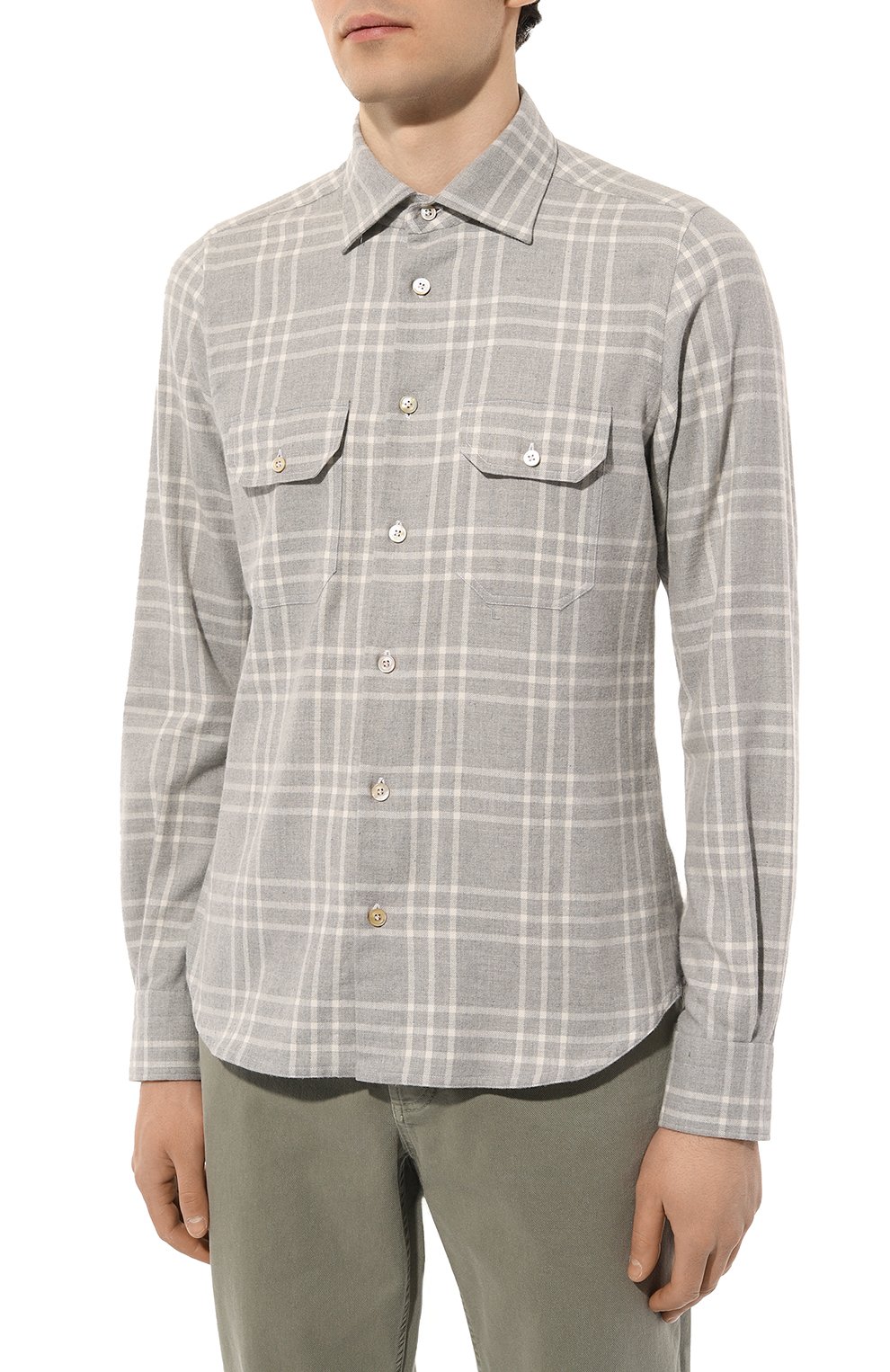 Хлопковая рубашка KITON, арт. UCWMH0864908, фото 3