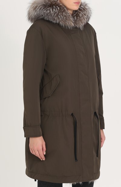 Пуховая парка с меховой отделкой MONCLER, арт. C2-093-49877-15-57136, фото 3