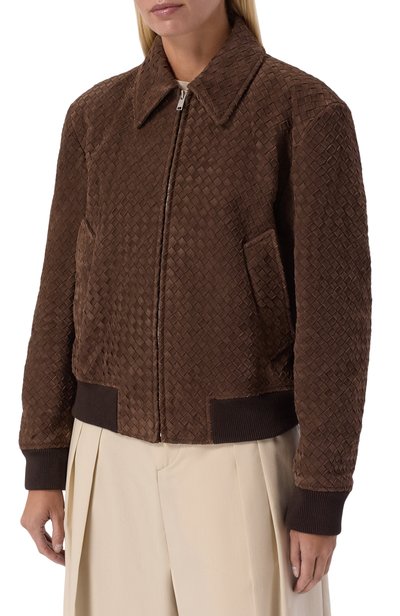 Замшевый бомбер BOTTEGA VENETA, арт. 875155/V6QU0, фото 3