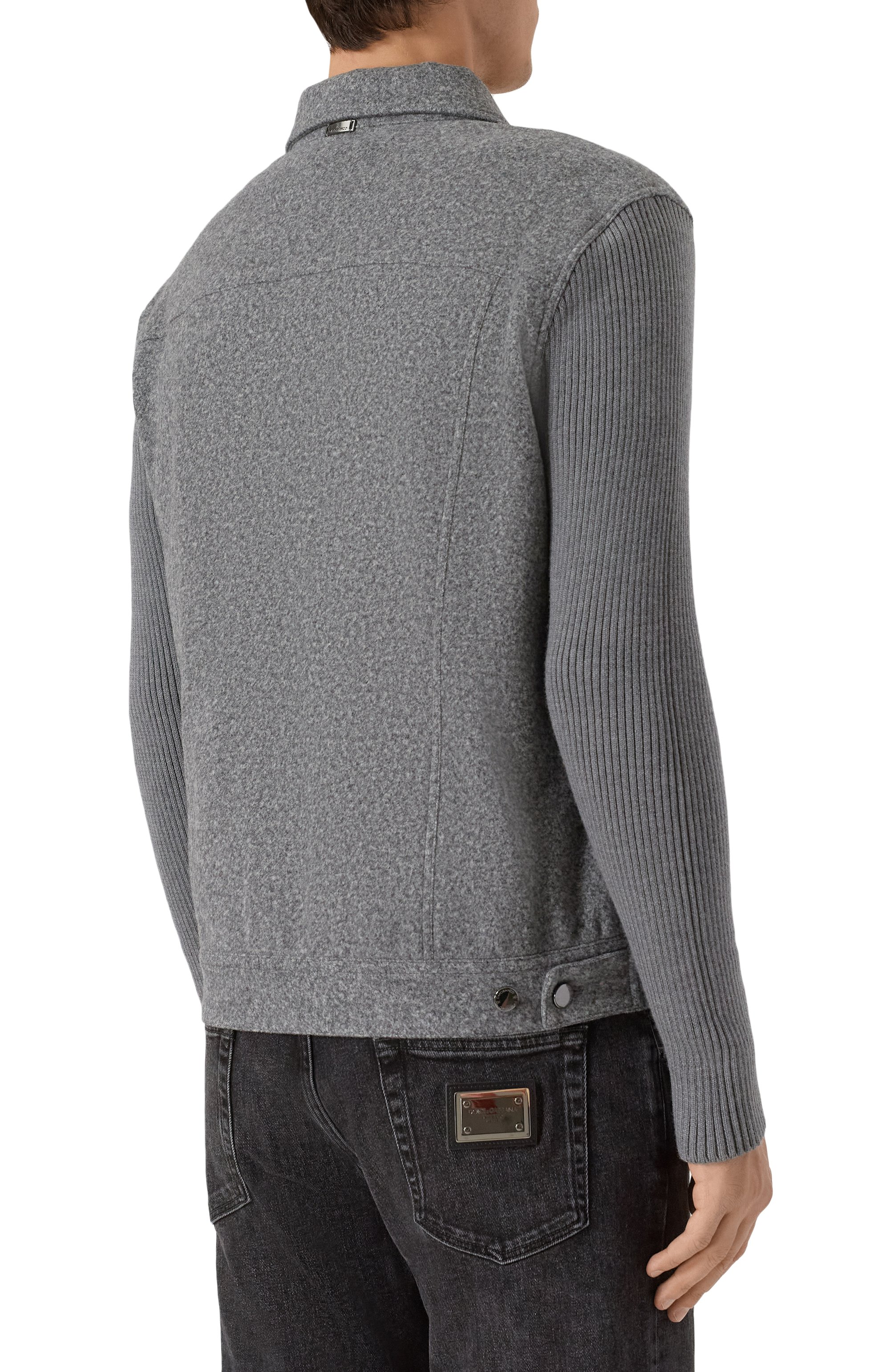 Комбинированная куртка-рубашка CAPOBIANCO серого цвета по цене 114000 руб., арт. 19M345.FS00., фото 4 Комбинированная куртка-рубашка CAPOBIANCO, арт. 19M345.FS00., фото 4