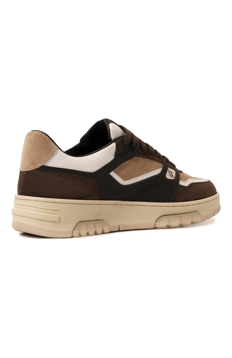 Мужские замшевые кеды zeus ARTIOLI коричневого цвета, арт. 0S684/SUEDE/RUBBERIZ.S.KID/CALF/SUED ZEUS | Фото 5 (Материал внешний: Натуральная кожа, Замша; Материал сплава: Проставлено; Материал внутренний: Натуральная кожа; Подошва: Массивная; Драгоценные камни: Проставлено; Материал утеплителя: Без утеплителя; Стили: Классический; Кросс-КТ: Низкие)