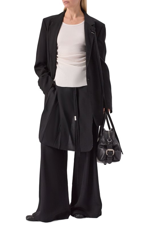 Хлопковая майка Ann Demeulemeester B0011982/FA659 Кремовый  B0011982/FA659 Фото 2