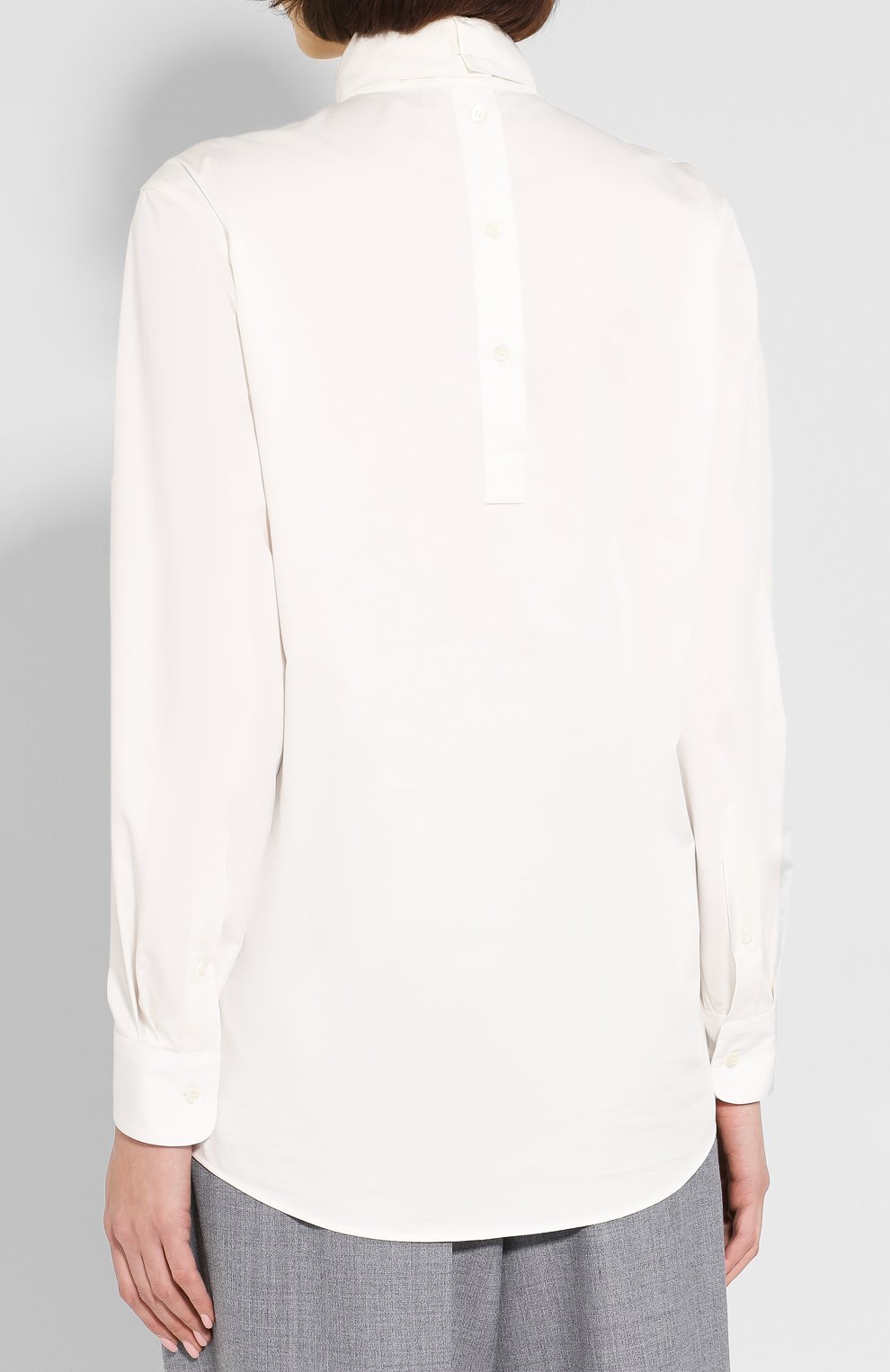 Хлопковая блузка DRIES VAN NOTEN белого цвета по цене 66000 руб., арт. 192-10759-8416, фото 4 Хлопковая блузка DRIES VAN NOTEN, арт. 192-10759-8416, фото 4