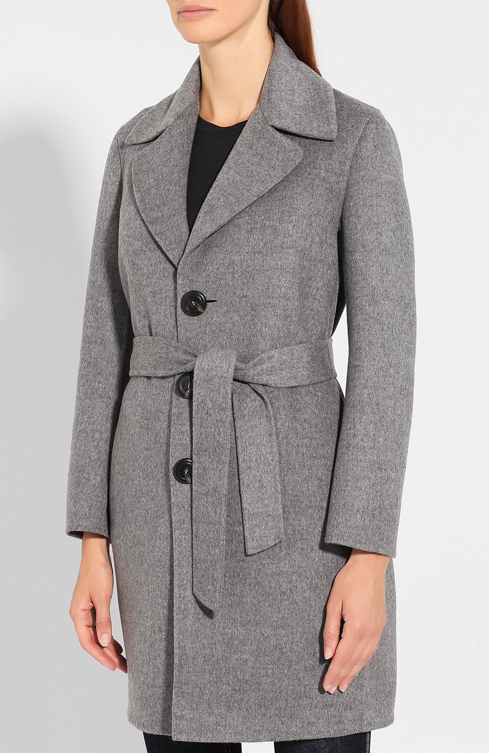Шерстяное пальто DSQUARED2 серого цвета по цене 181500 руб., арт. S75AA0289/S52067, фото 3 Шерстяное пальто DSQUARED2, арт. S75AA0289/S52067, фото 3