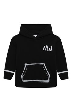 Детский хлопковое худи MARC JACOBS (THE) черного цвета, арт. W60184/6A-12A | Фото 1 (Материал внешний: Хлопок; Рукава: Длинные; Материал сплава: Проставлено; Драгоценные камни: Проставлено; Мальчики Кросс-КТ: Худи-одежда; Ростовка одежда: 9 лет | 134 см, 7 лет | 122 см, 12 лет | 152 см, 5 лет | 110 см)