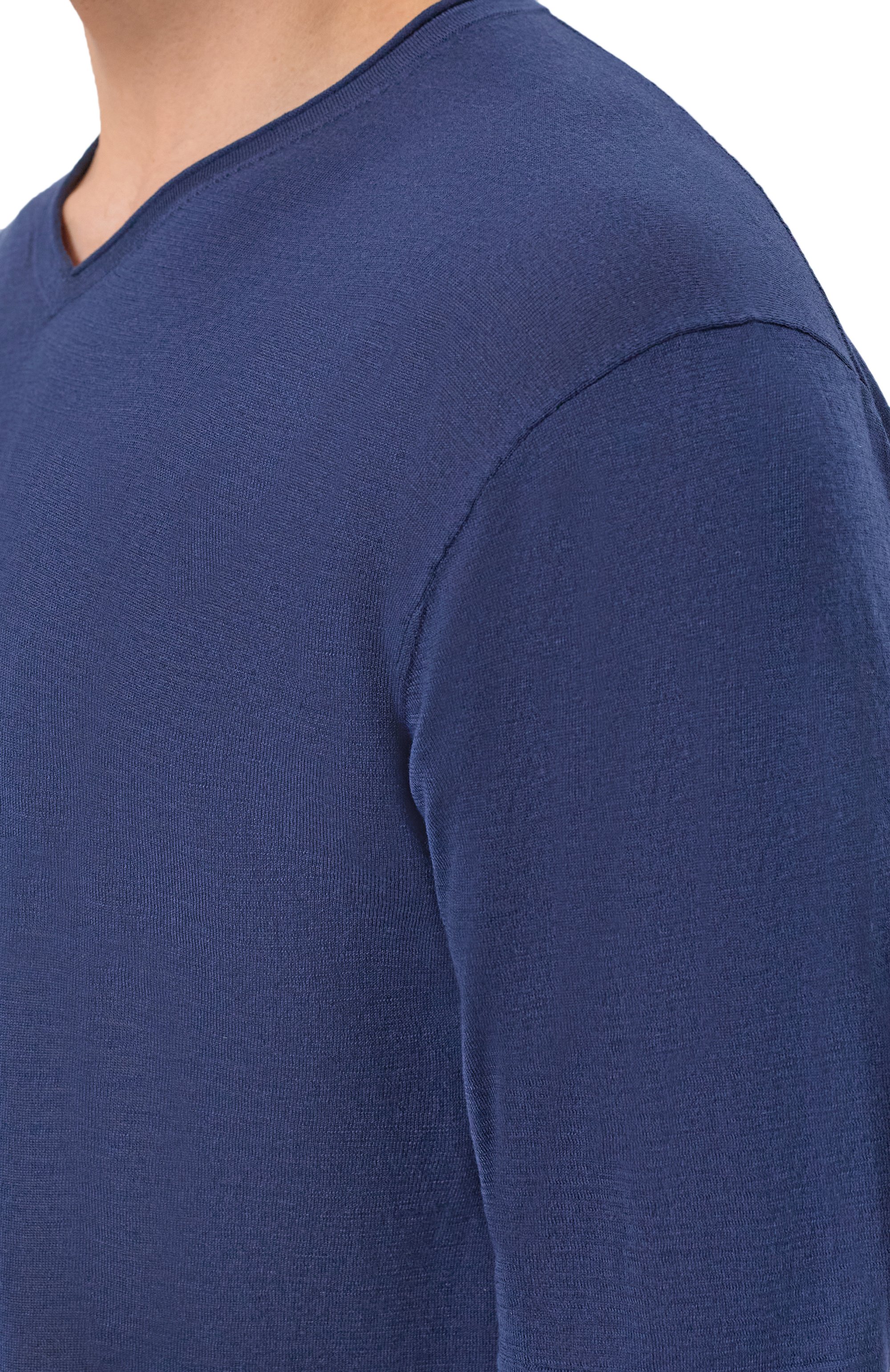 Пуловер из шелка и хлопка 12 STOREEZ синего цвета по цене 17000 руб., арт. 137281, фото 5 Пуловер из шелка и хлопка 12 STOREEZ, арт. 137281, фото 5