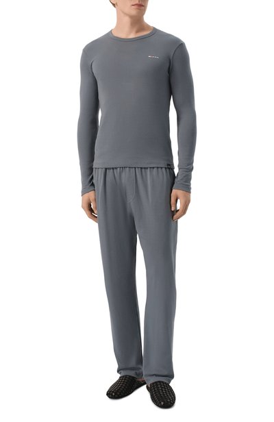 Мужская хлопковый лонгслив KITON, арт. UNWM012K0263L