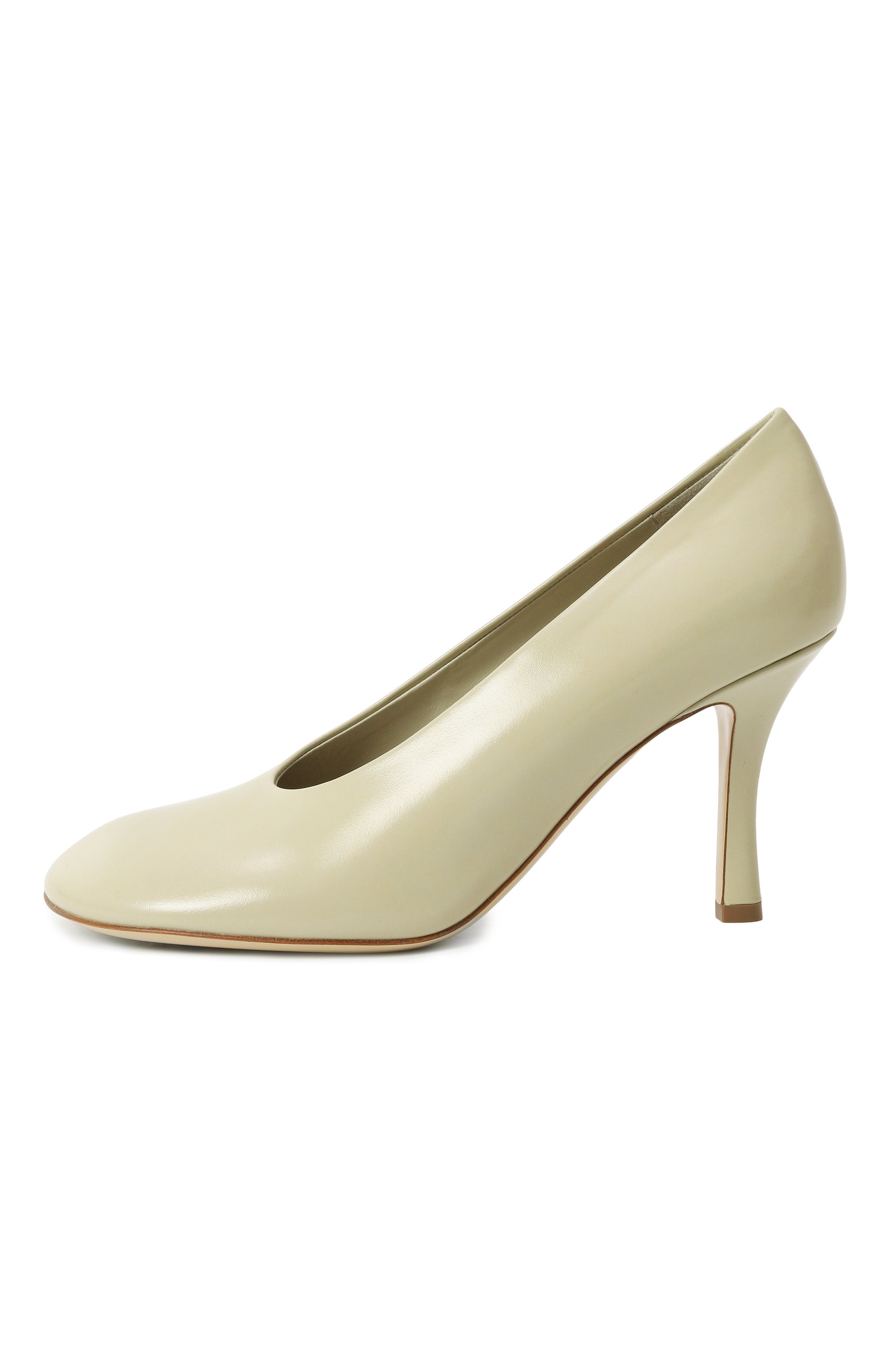 Кожаные туфли BURBERRY светло-зеленого цвета по цене 83050 руб., арт. 8080575, фото 4 Кожаные туфли BURBERRY, арт. 8080575, фото 4