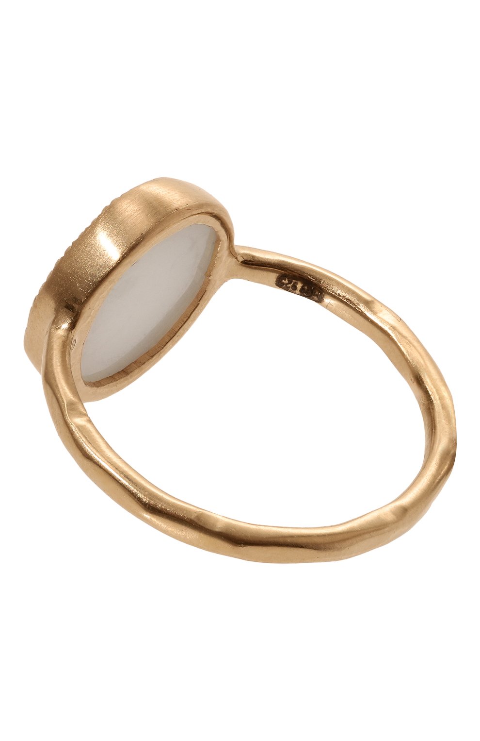 Кольцо HANKA_IN белого цвета по цене 15100 руб., арт. KAR-BAT2-AGBC-5M/G0LD, фото 3 Кольцо HANKA_IN, арт. KAR-BAT2-AGBC-5M/G0LD, фото 3