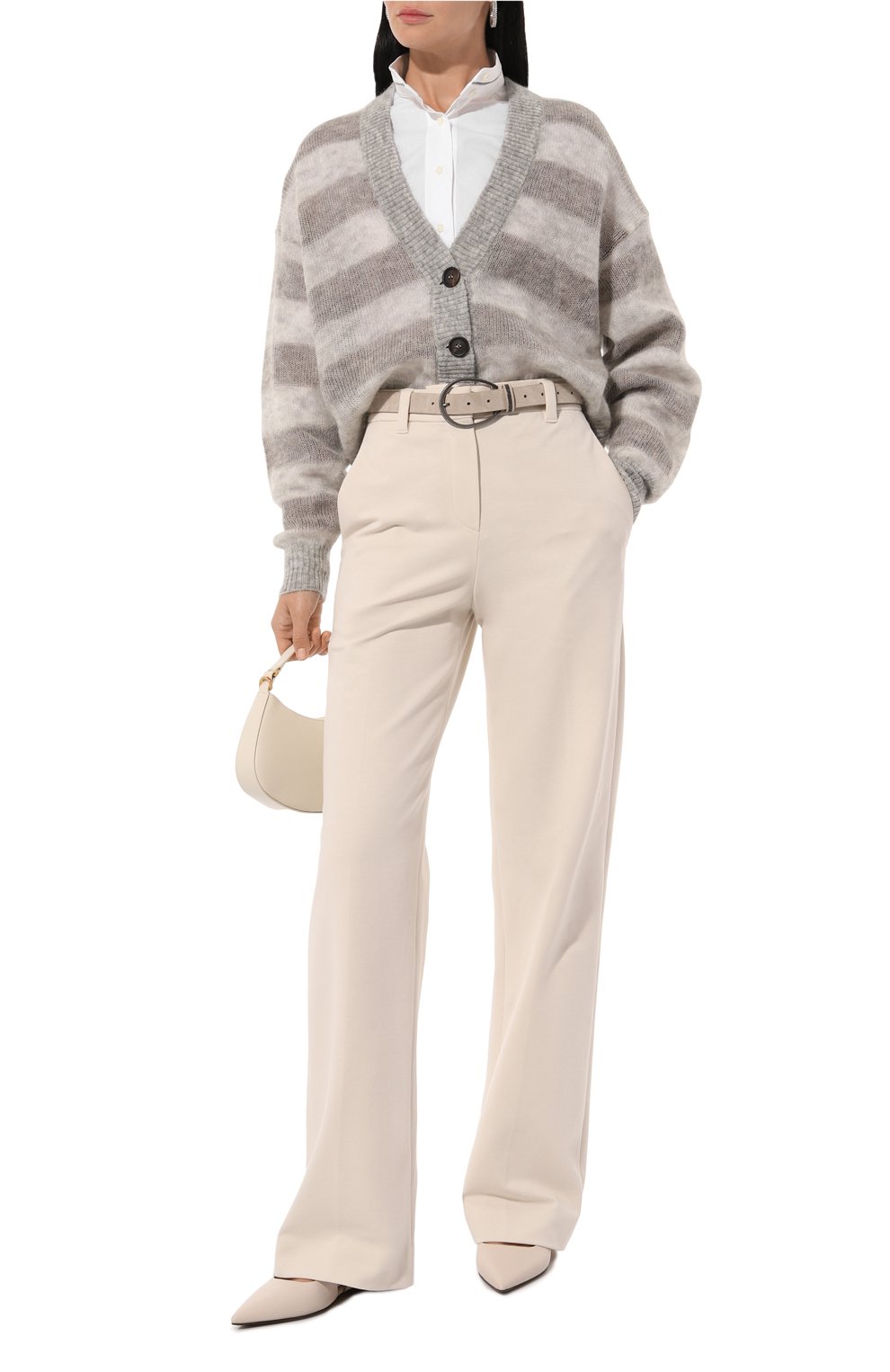 Кардиган BRUNELLO CUCINELLI серого цвета по цене 166500 руб., арт. MPC73BP409, фото 2 Кардиган BRUNELLO CUCINELLI, арт. MPC73BP409, фото 2