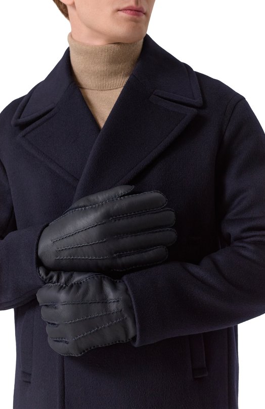 Кожаные перчатки Corneliani 26Q317-2620577 Синий  26Q317-2620577 Фото 2