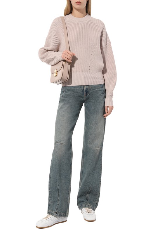 Шерстяной свитер Isabel Marant 24P/PU0372FA-B1L01I Бежевый  24P/PU0372FA-B1L01I Фото 2