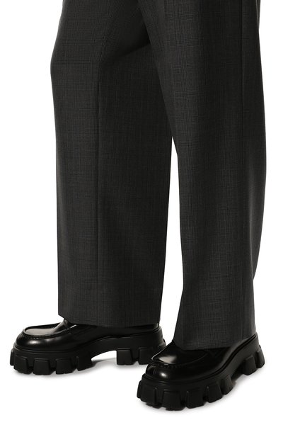 Кожаные лоферы monolith PRADA, арт. 2DE129-B4L-F0002, фото 3