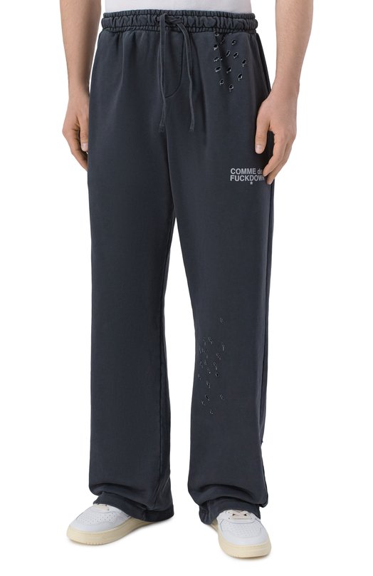 Хлопковые брюки Comme des Fuckdown CFABM02050 Чёрный  CFABM02050 Фото 3