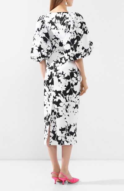 Платье-миди RASARIO черно-белого цвета по цене 103240 руб., арт. 0109S20_21, фото 4 Платье-миди RASARIO, арт. 0109S20_21, фото 4