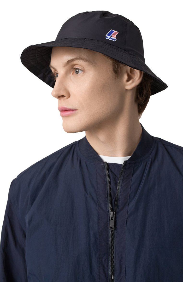 Мужская панама maylis K-WAY черного цвета, арт. K2126RW | Фото 2 (Материал: Синтетический материал, Текстиль; Нос: Не проставлено; Автоматизация состава: Проставлено)
