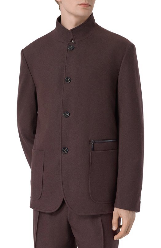 Шерстяной пиджак 12 STOREEZ 134198 Коричневый  134198 Фото 3